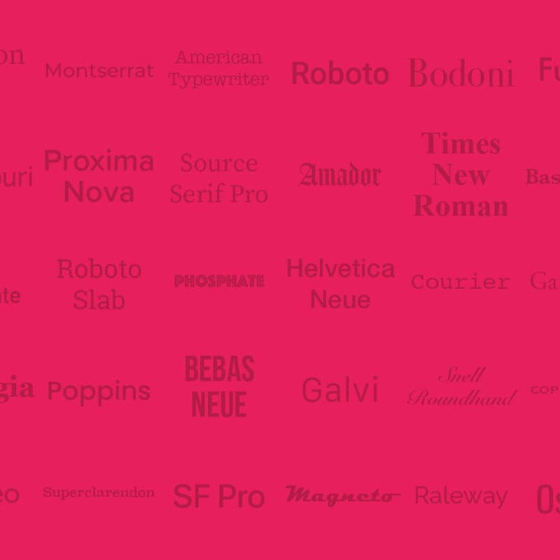 verschillende lettertypes bij blog